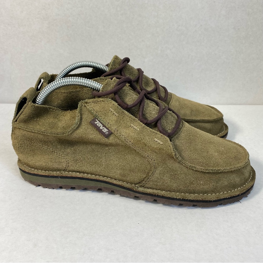 Teva Mush Atoll Olive Green Suede Lace Up Casual Chukka Boot 1001417; Men’s Sz 8